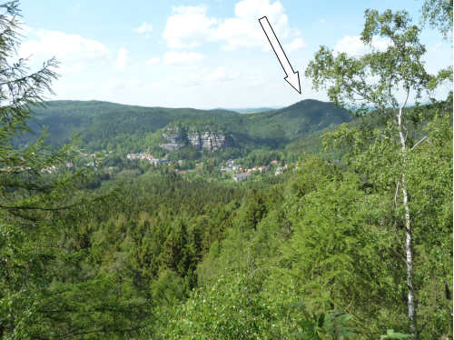 Der Ameisenberg Blick zum Ameisenberg von der großen Felsengasse