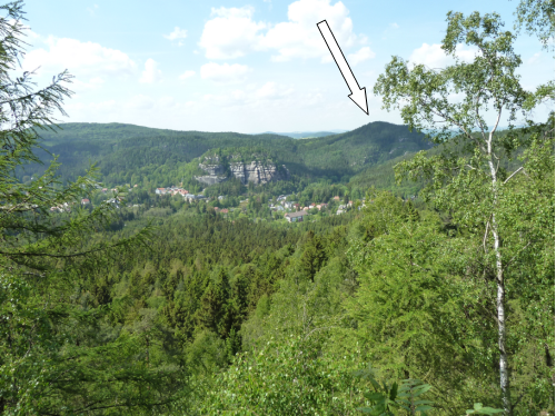 Widok na górę Oybin i górę Ameisenberg